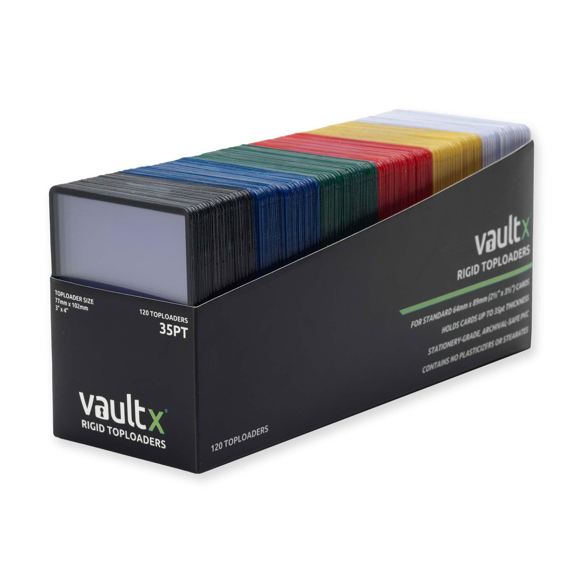 Vault X Premium Extra Thick Toploaders 35pt - Rigid Card Holders (120 Pack)