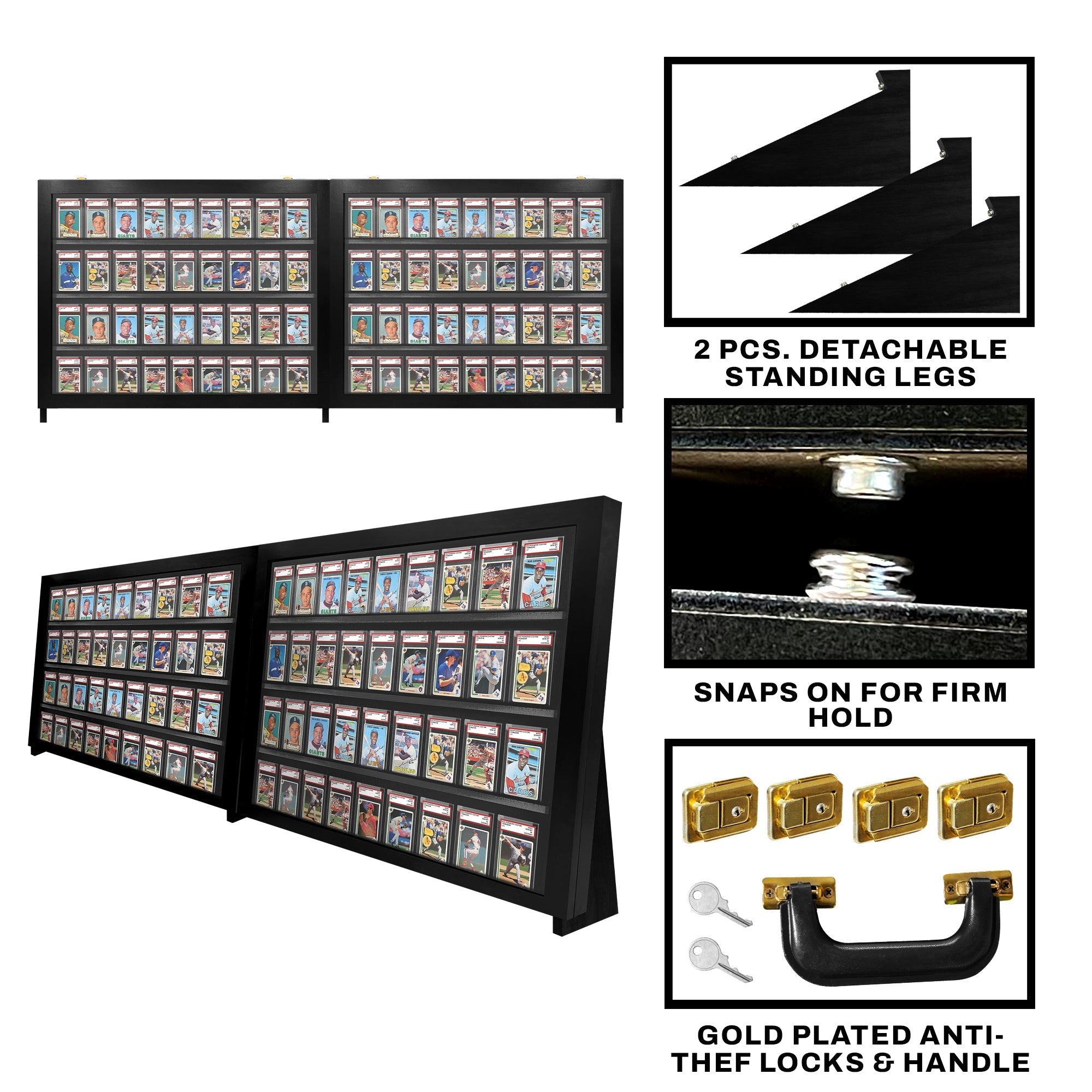 Graded Card Display Tabletop with Standing Legs - Full Table Top