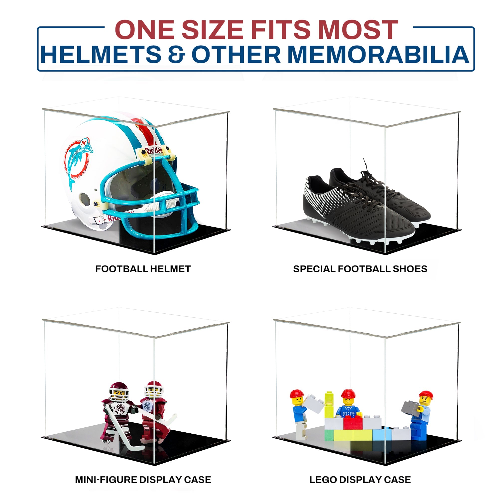 Full Size - Football Helmet Display - Knock Down Style