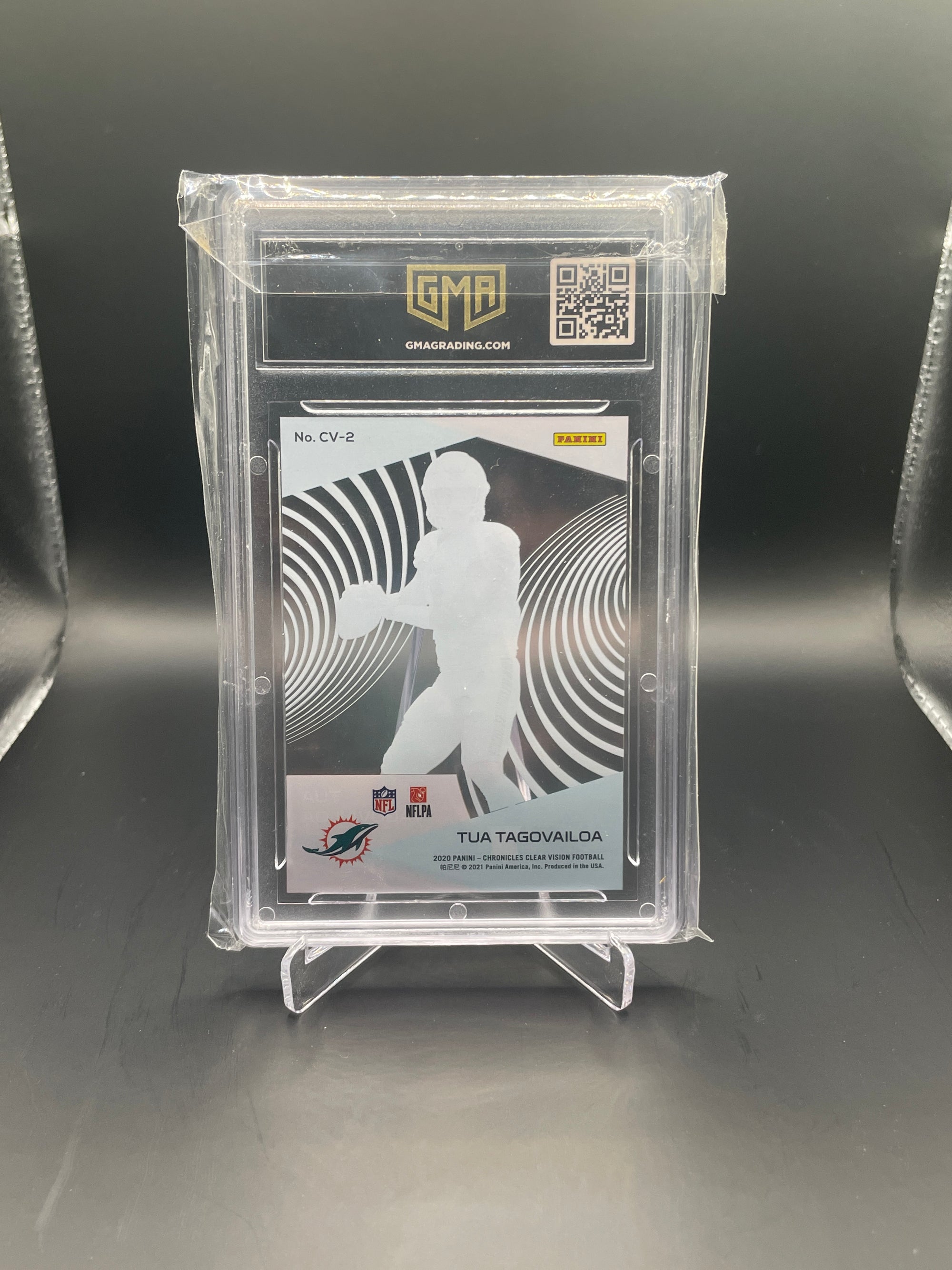 2020 Panini Chronicles Tua Tagovailoa Clear Vision RC #CV2 Dolphins GMA 10