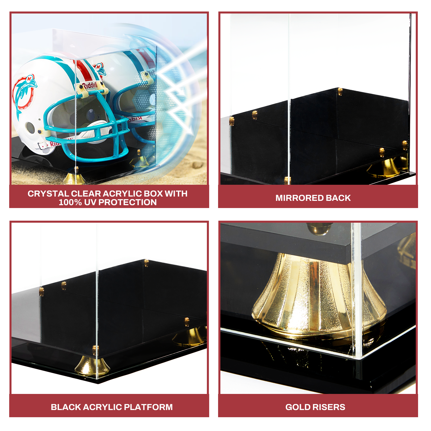 Full Size - Clear Acrylic Helmet Display Case
