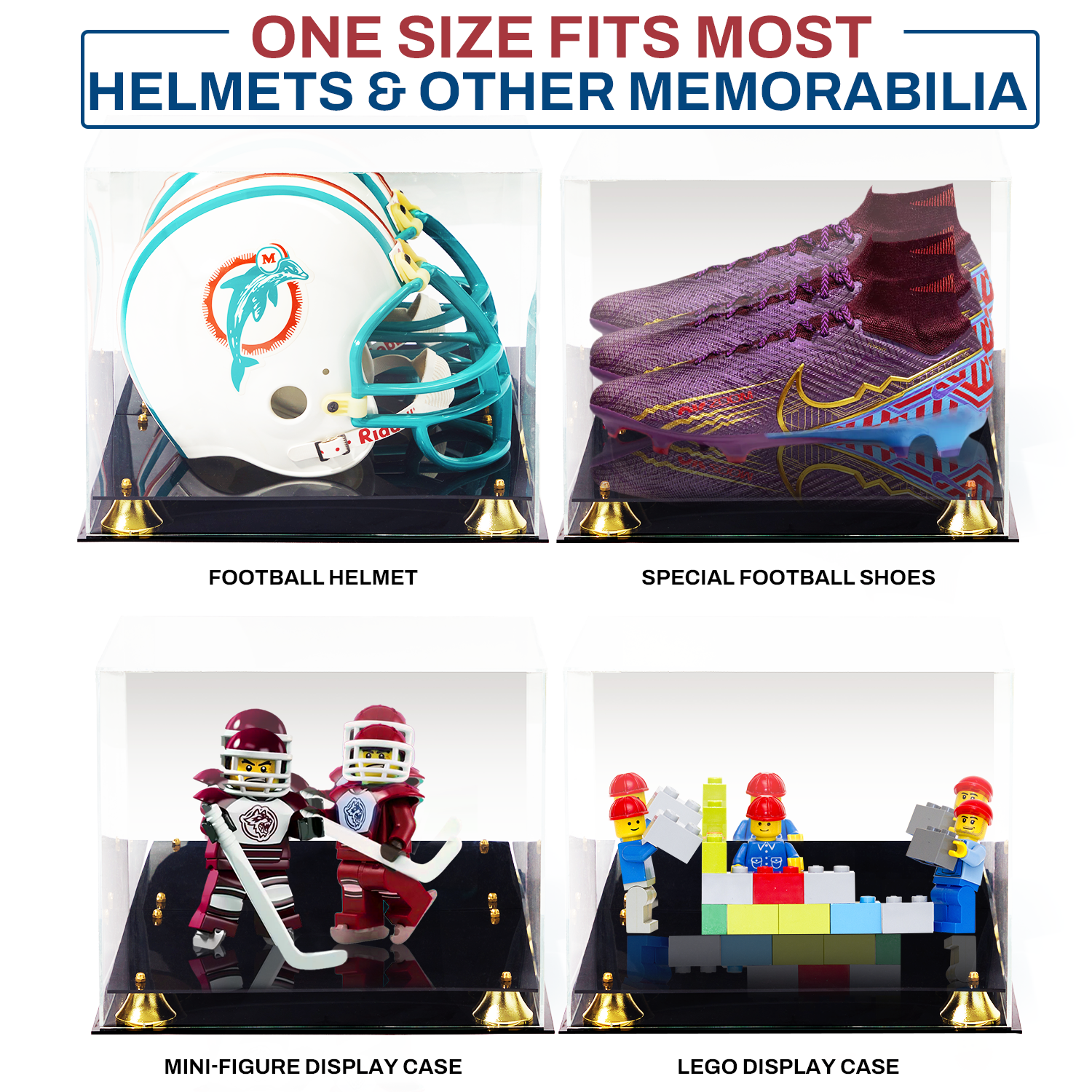 Full Size - Clear Acrylic Helmet Display Case
