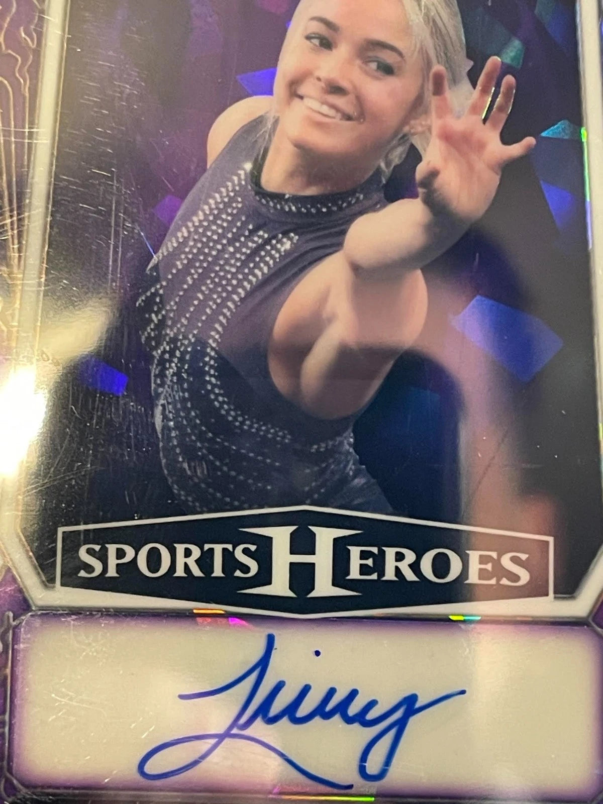 2025 Leaf Livvy Dunne Purple Auto 15/15 Book End